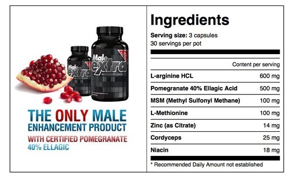Male Extra Ingredients